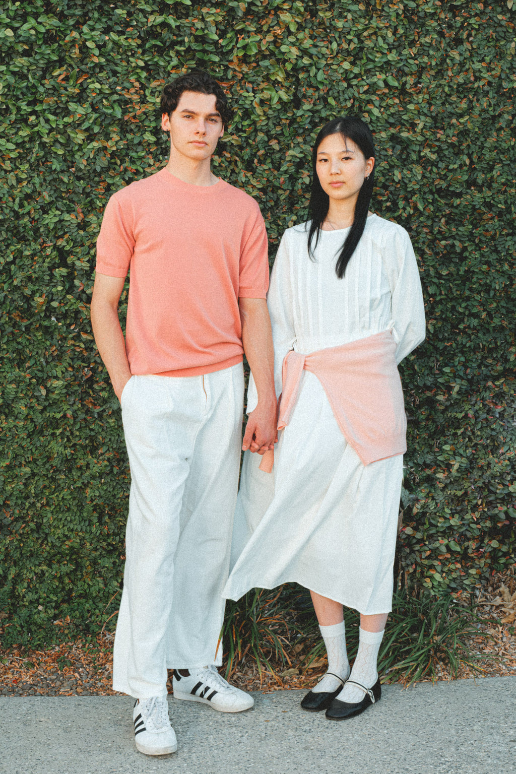 Pintuck Drawstring Dress