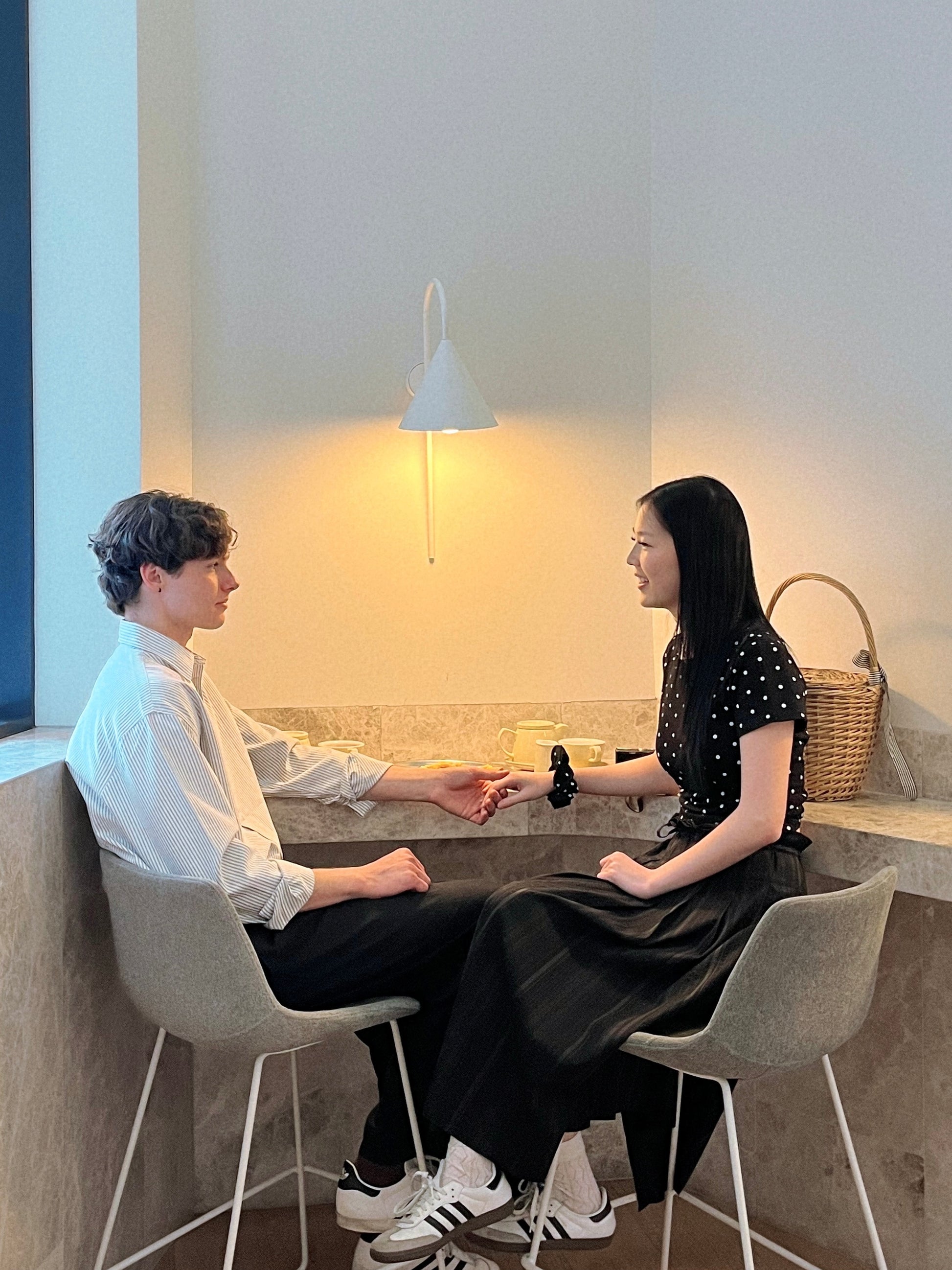 Dot Crop T-shirt with Scrunchie