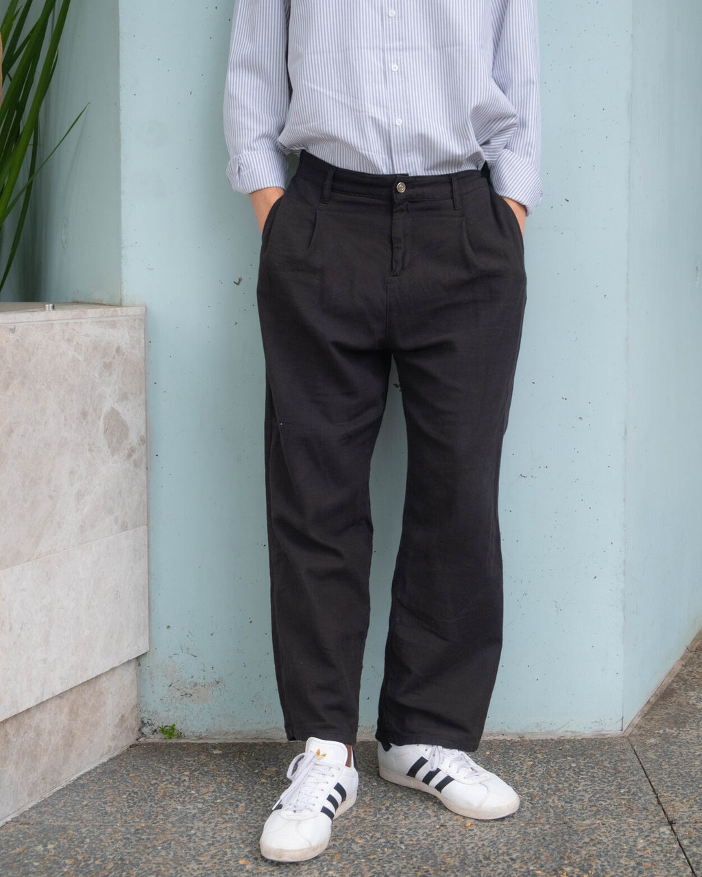 Linen Cotton Wide Pants